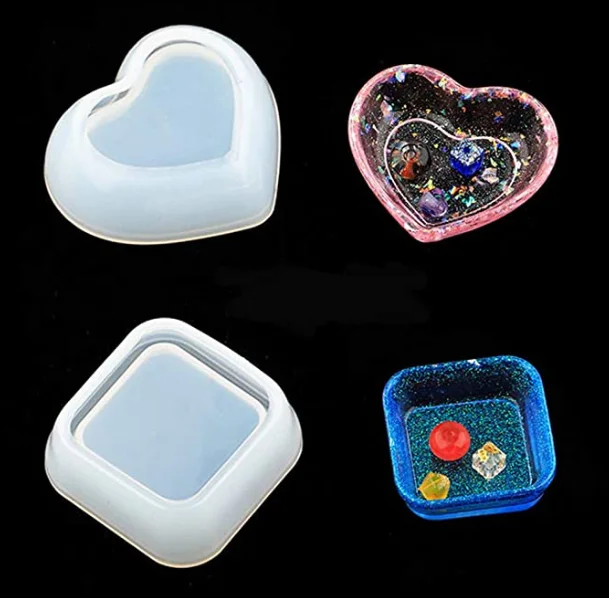 

DIY Epoxy Resin Casting Molds for Making Jewelry Ring Dish Holders Seasoning Dish Silicone Molds Jewelry Trinket Dish Tray Molds