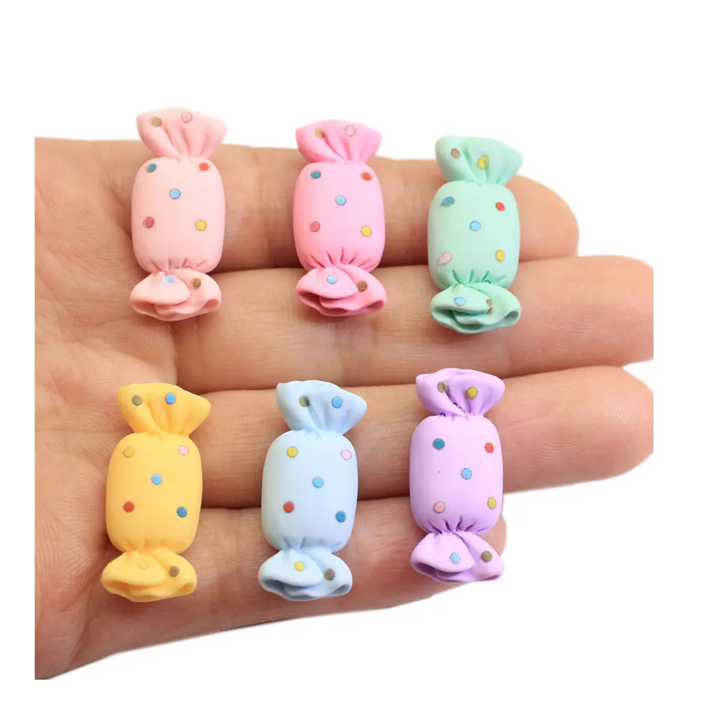 Colorful Dot Candy Series Miniature Flat Back Resin Cabochons for Hairpin Scrapbooking DIY Home Decor Craft Accessories