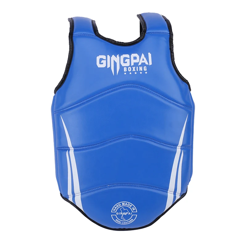 Edton Customized Sports Safety Gear Boxing Muay Thai MMA Training Belly Pad and Chest Guard Universal Size PU Leather