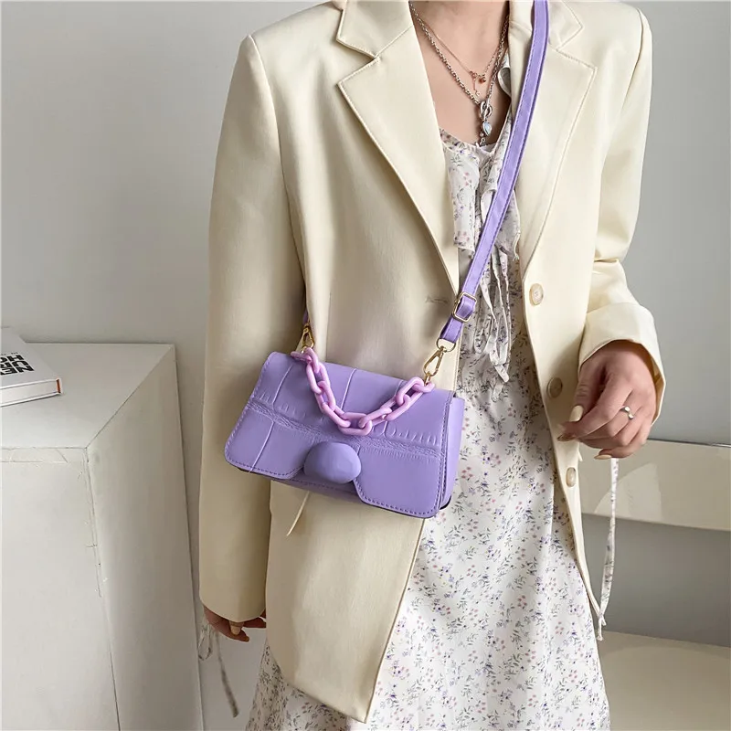 

Fashion Handbags Summer 2021 Candy Purses Leather Shoulder Solid Color Purses Kids, 5 colors