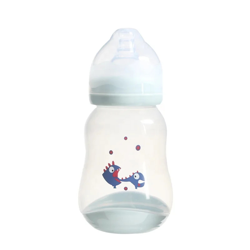 

Manufacturer Feeding Supplies Promotional 260ml Wide Neck Babies Feeding Nursing Anti Colic BPA Free Biberon Baby Milk Bottle, Green, pink