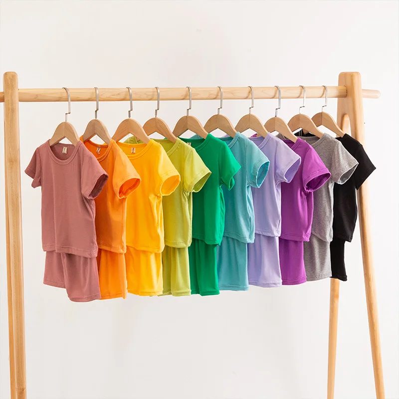 

Fashion baby summer clothes for kids boy's and girl's cotton tshirt candy color clothing sets, Boy's sports set Girl's outfit&