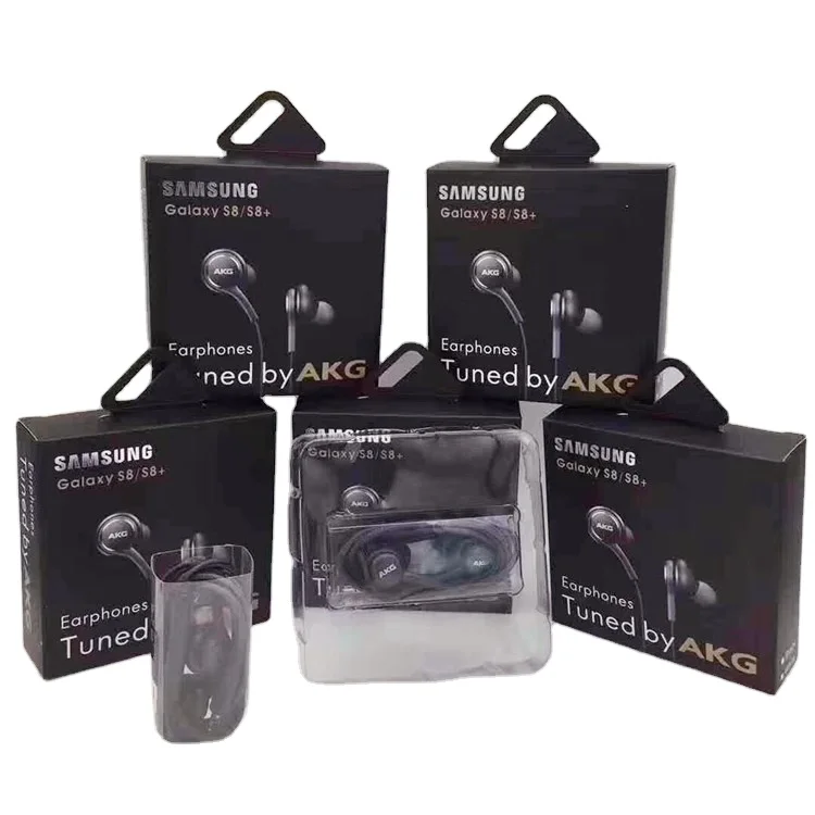 

with retail packaging For Samsung S8 earphone EO-IG955 Headphones Headset s10 Earphones Stereo black For AKG S8 handsfree