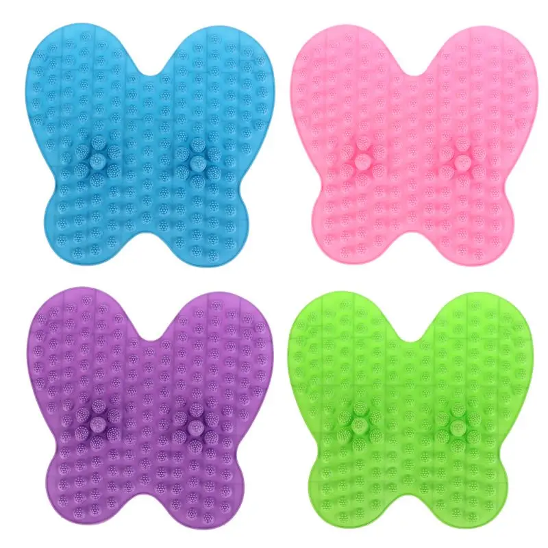 

Relieving Pain Massage cushion Foot Reflexology Acupressure butterfly shape Mat foot massage mat in bulk, Pink,blue,green,purple