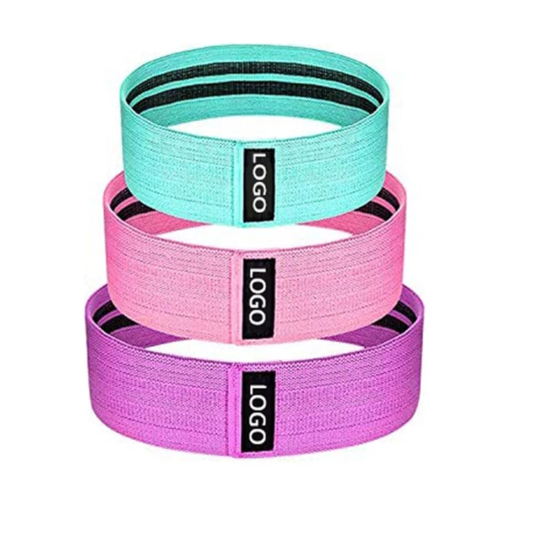 

Custom Bandas De Resistencia Fitness Exercise Workout Fabric Booty Bands Sets Hip Circle Elastic Resistance Bands, As picture