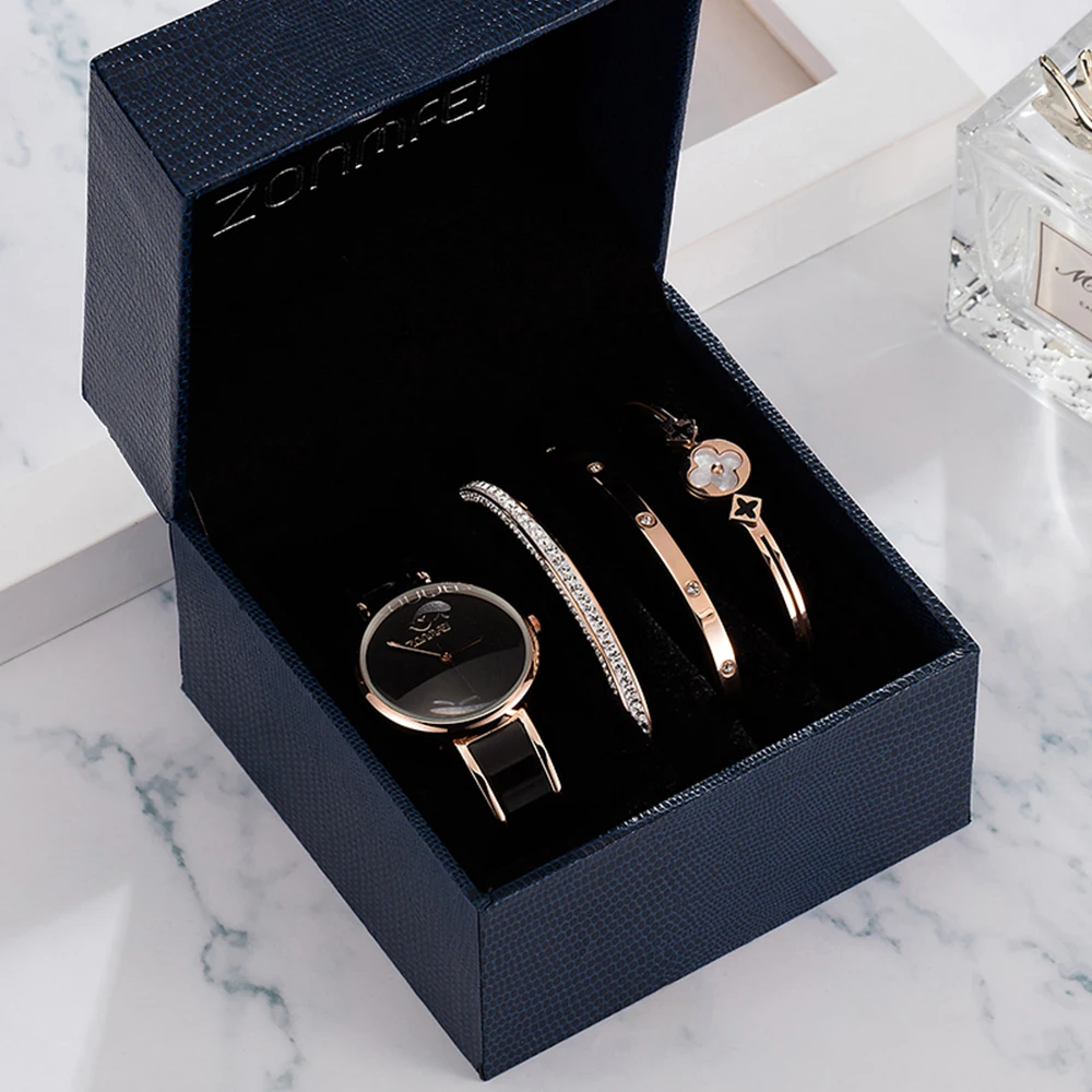 

Amazon top seller Fashion Luxury women watches set with jewelry in box