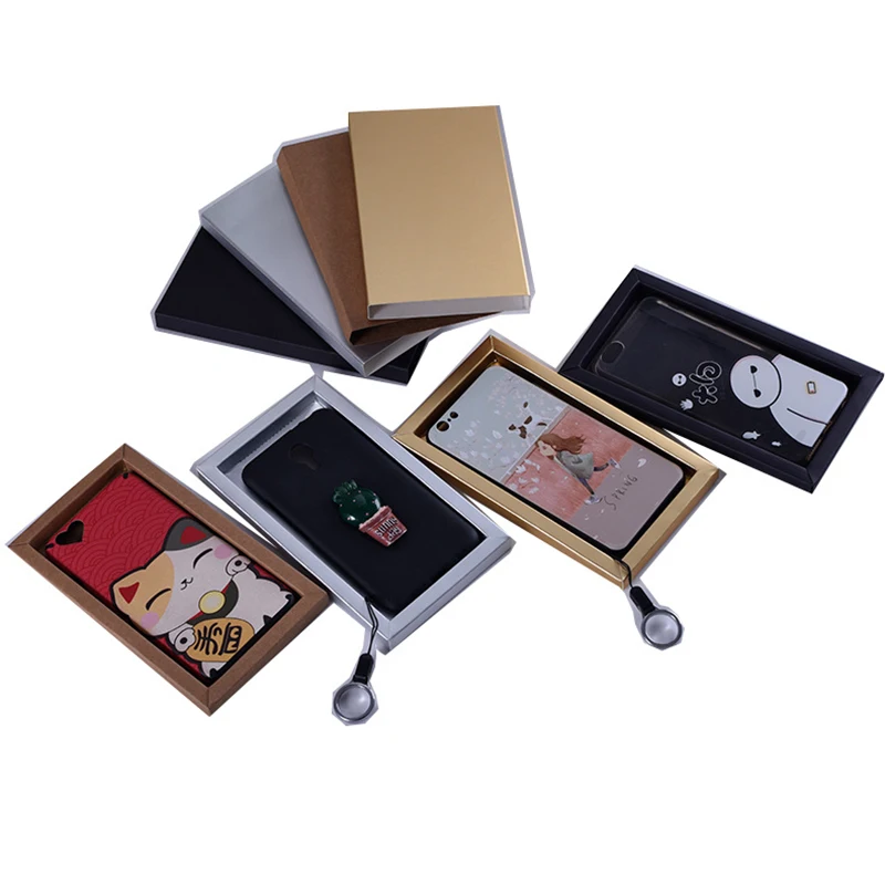 

Mobile phone case packaging box Transparent frosted kraft paper cardboard PP drawer phone case box