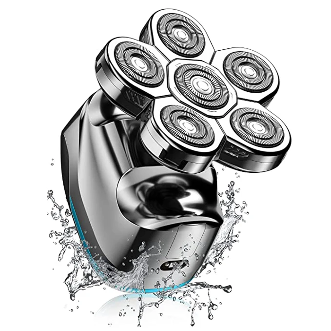 

5 In 1 Led 6 Head Rotary Razor Beard Nose Hair Electric Shaver Usb Rechargeable Men's Electric Shaving