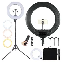 

18 Inch LED Ring Light Photographic Lighting 2700-6500K Fill Lamp With Remote And Tripod For Photo Studio Makeup