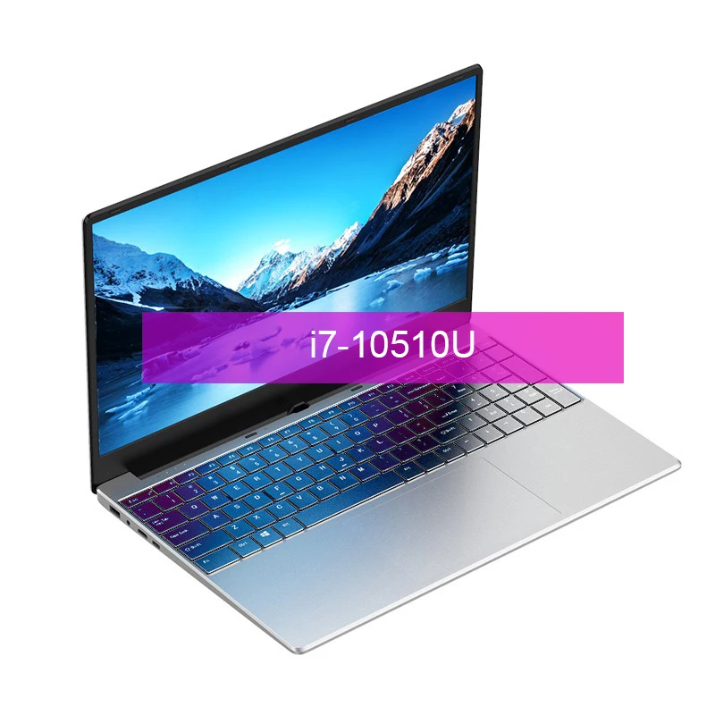 

laptop i7 10510U Core 10th Gen 15.6 inch Full size Screen Metal OEM Custom labtop loptop i7 ready to ship laptops Windows 10 pro