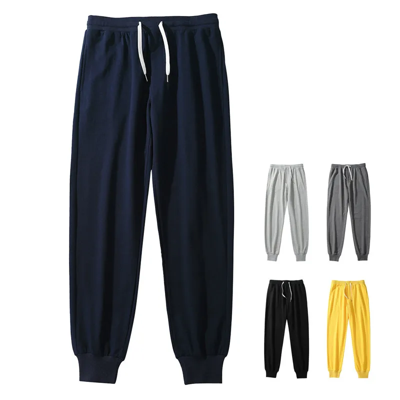 YG198 wholesale Oversized blank jogger pants cotton men's sports casual sewatpants Drawstring loose skinny multi pocket