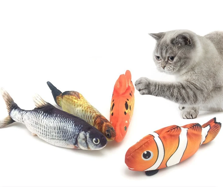 

electric wagging moving cat fish toy flippity electronic cat dog pet interactive motorised cat toy