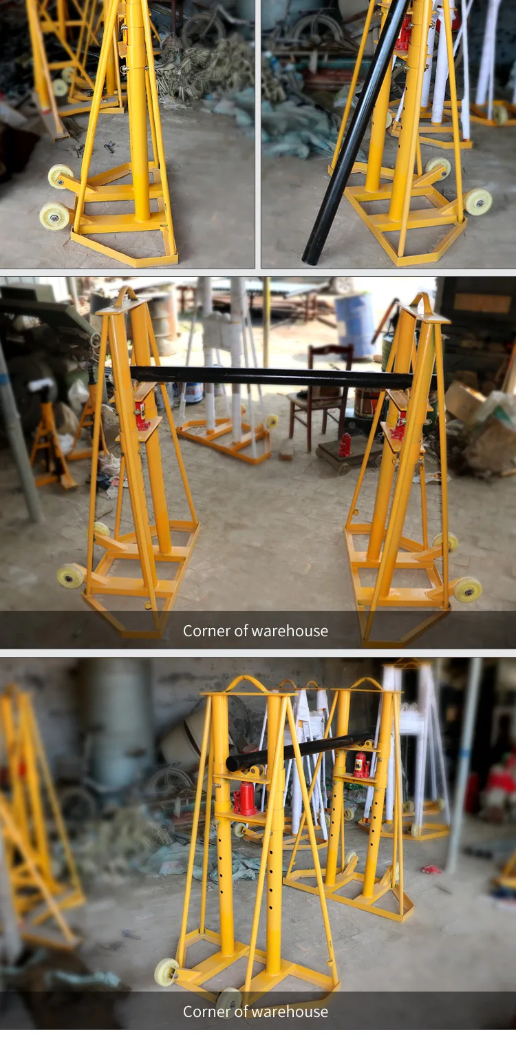 512ton Hydraulic Cable Reel Drum Jack Stand For Large Cable Tray Wire