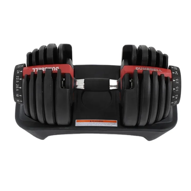 

Hot selling rubber coated dumbbell set 552 adjustable dumbbells 2021 New Design Gym indoor fitness 24kg, Custom color