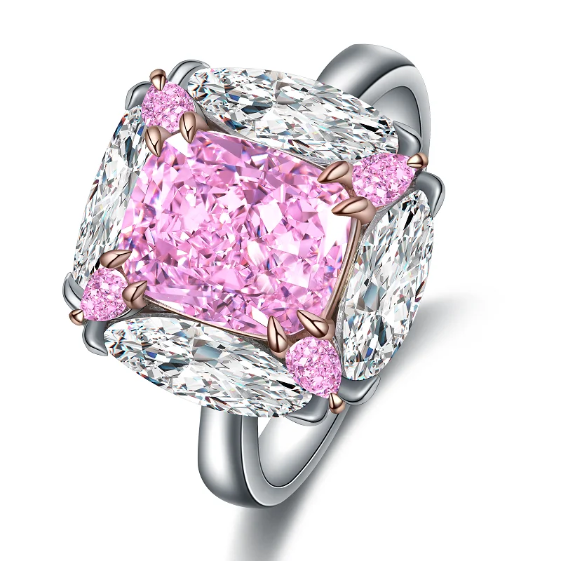 

2020 New Arrival 4.0ct Pink diamond Custom women gold ring in 9K, Pink (optional yellow/white/blue)