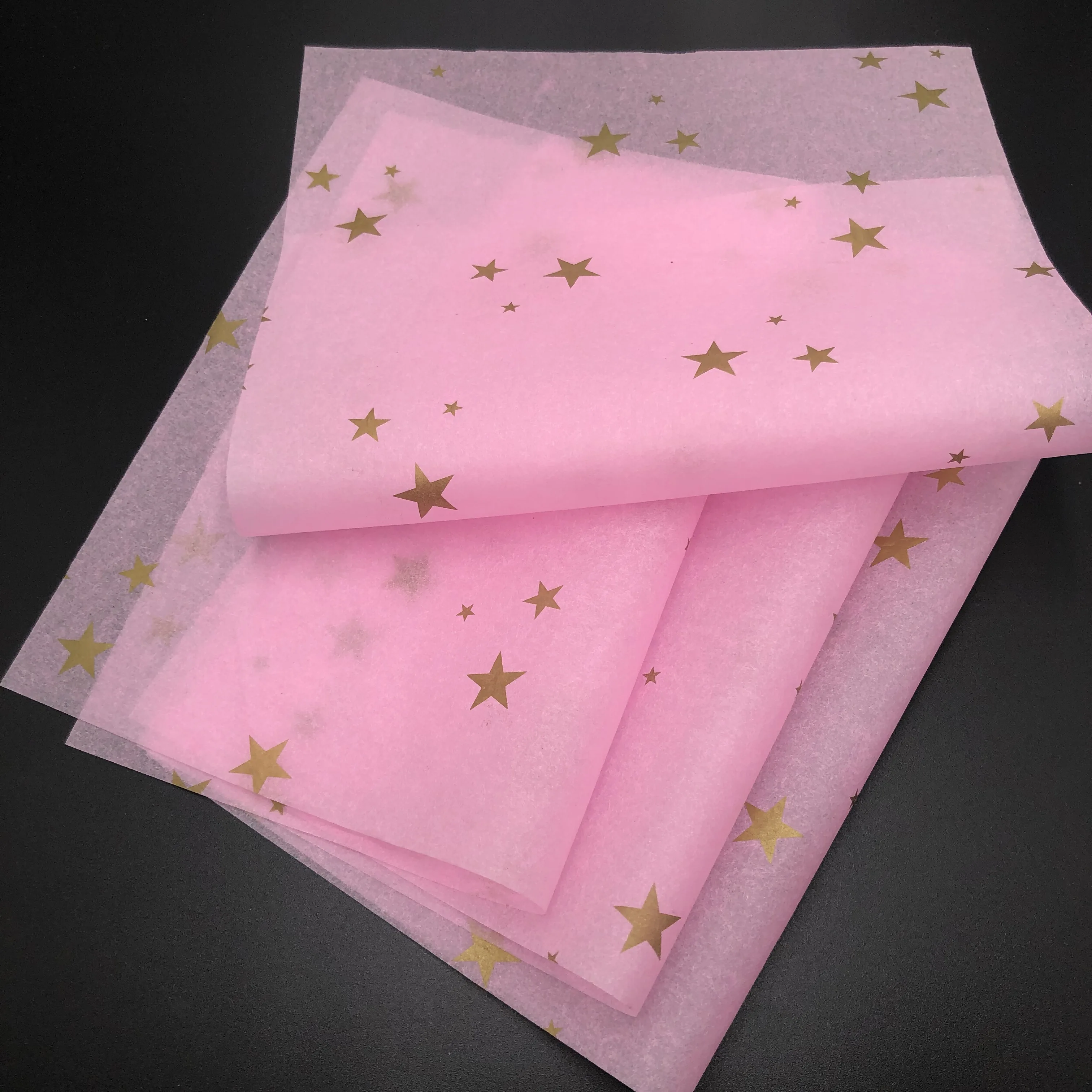 
Best Selling 17gsm 75*50cm black logo white tissue wrapping paper malaysia 