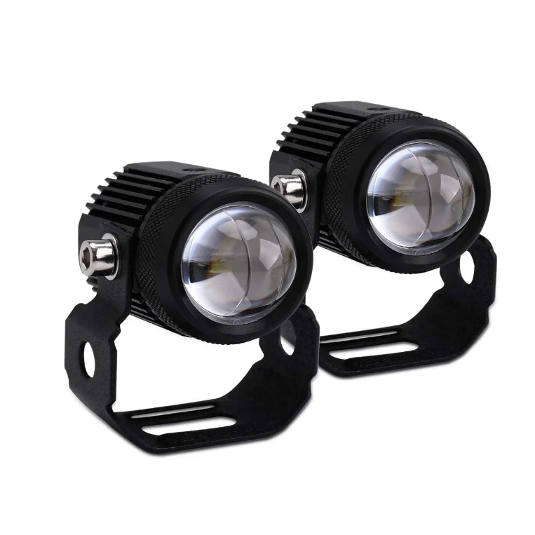 30w white amber double motorcycle LED Projector spotlight headlight laser work light for Scooter Motorbike ATV Pickup Fog Lamp