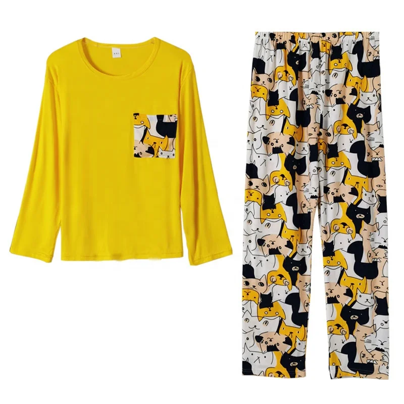 

Pajama woman lovely spring autumn suit outdoor leisure long sleeve trousers round neck manufacturer wholesale ladies home wear s