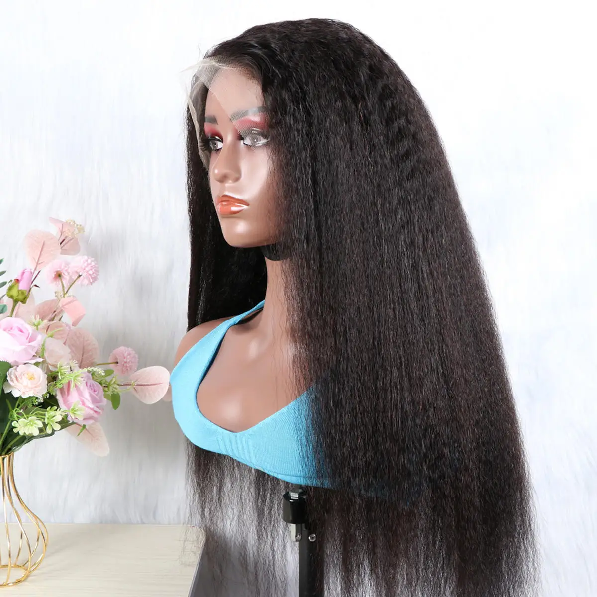 Burmese Human Hair Deep Wave Full Frontal Wig