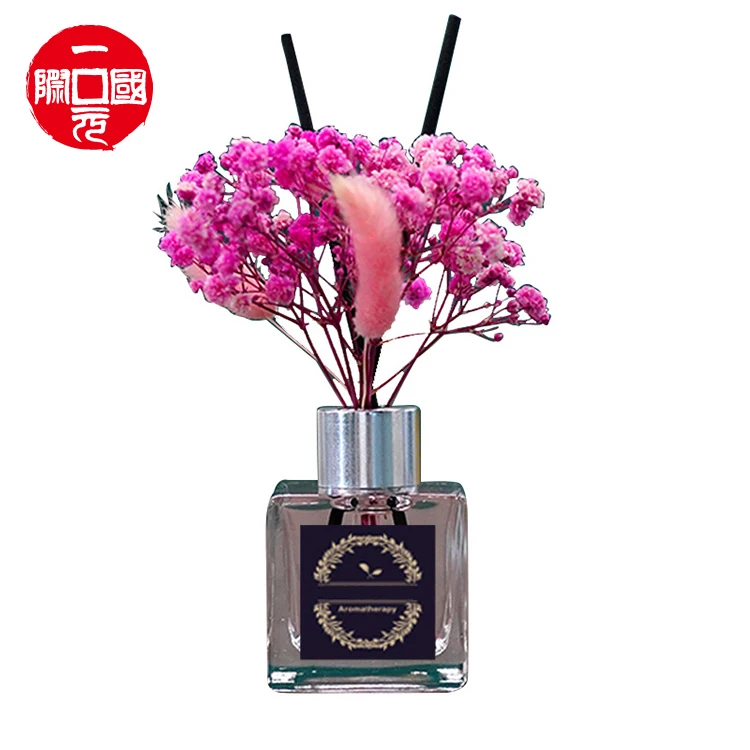 

Hot sale Candy colored customized aroma reed diffuser frosted round glass luxury reed diffuser