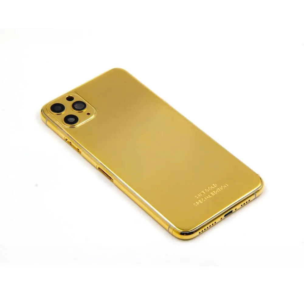 

Luxury 24kt Glossy Gold Plated Housing For Iphone 11Pro Gold Battery Back Cover Replacement Case