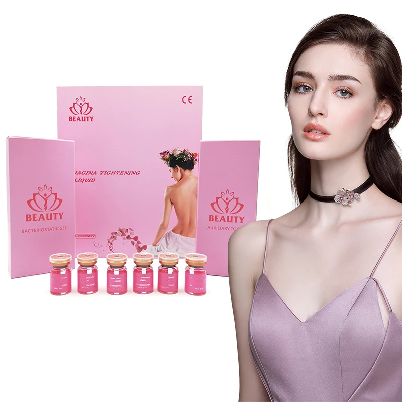 

Qian Zi Women natural herbs single use vagina gel cleaning product tightening vaginal gel personal care, Pink