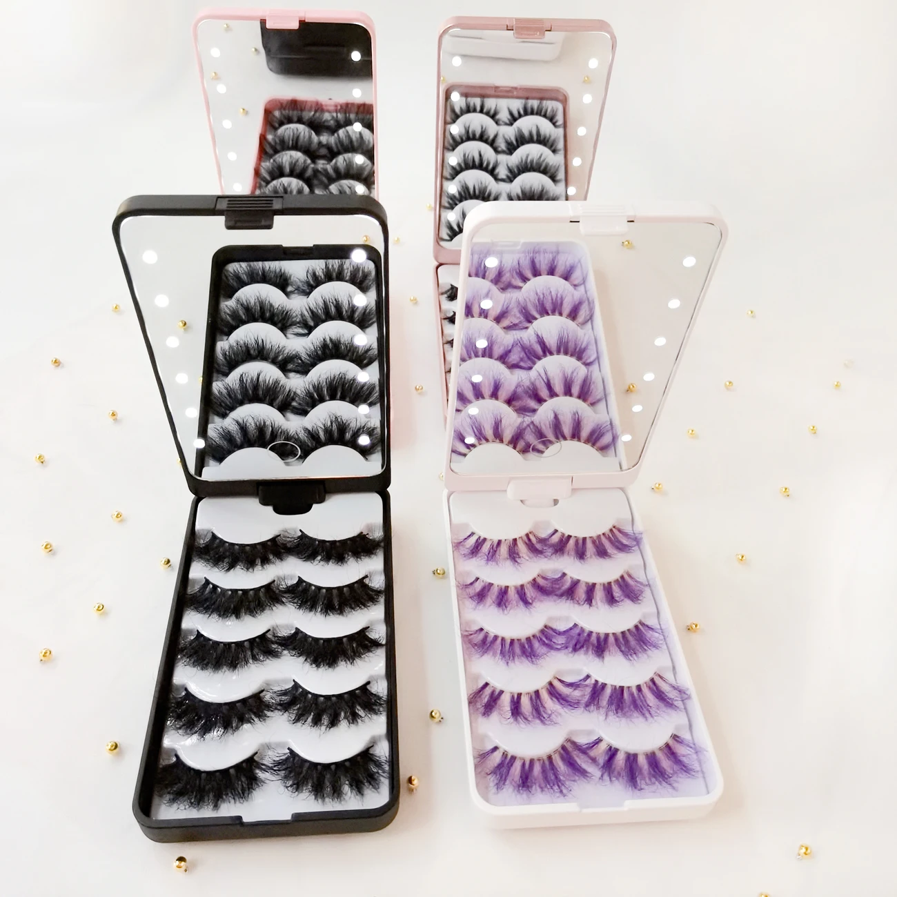 

Make your own eyelash box real siberian 25 mm 3d mink eyelash strips
