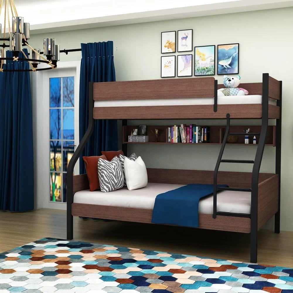Взрослый Твин более полный деревянная двухъярусная кровать для 3 человек, двухъярусная двуспальная кровать современный для продажи спальни Наборы