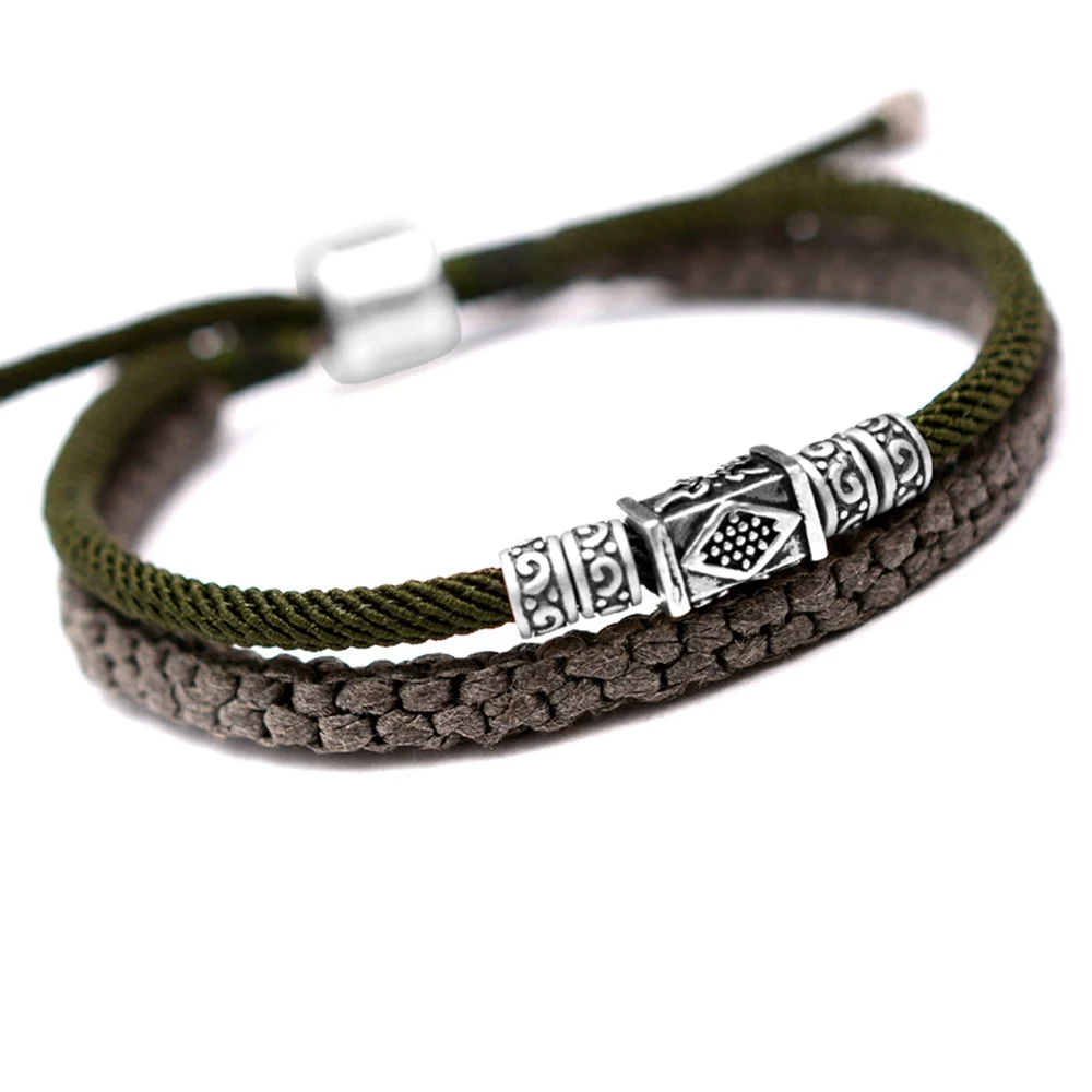 

Personalized 925 Silver Braided Handmade Knots Lucky Rope Bracelet