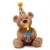 Custom Plush Singing Birthday Bear Stuffed Kids Gift Plush Bear With Light Led Candle And Cake Plush Happy Birthday Bear
