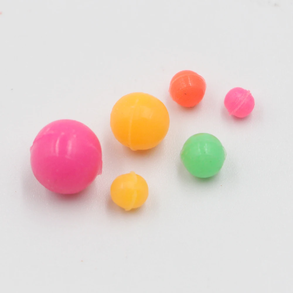 

Luminous glowing green color Silicone rubber flotter attractor ball beads 6mm, Glowing color