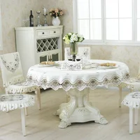 

150*150 cm Handmade lace round shape wedding decoration table cloth