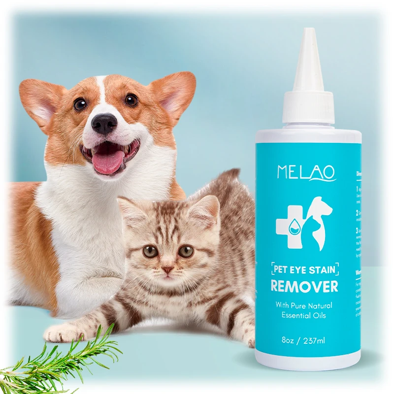 

01 MELAO Private Label Tearless Pet Eye Stain Remover For Dogs And Cats, Transparent