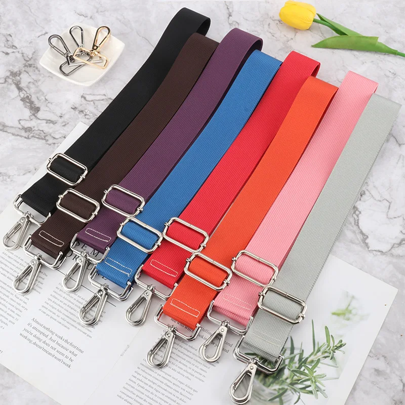 

Nylon Canvas Shoulder Strap Adjustable Thick Soft Universal Replacement Non-Slip with Metal Swivel Hooks for Laptop Shoulder Bag