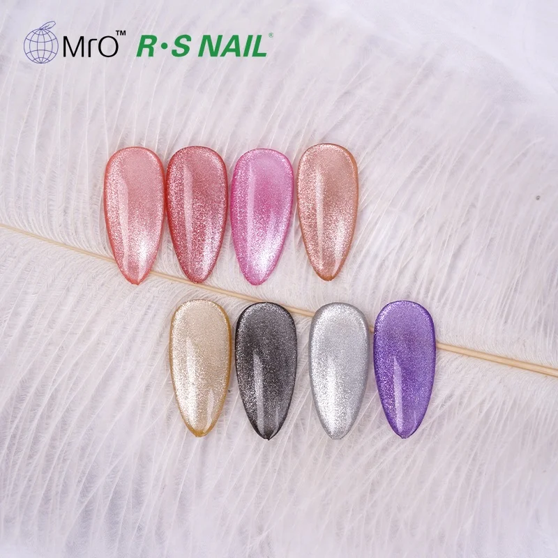 

Free sample RS Nail silver galaxy 5D cat eye gel OEM ODM service private label kg order in bulk from Chinese gel polish factory, 24 colors