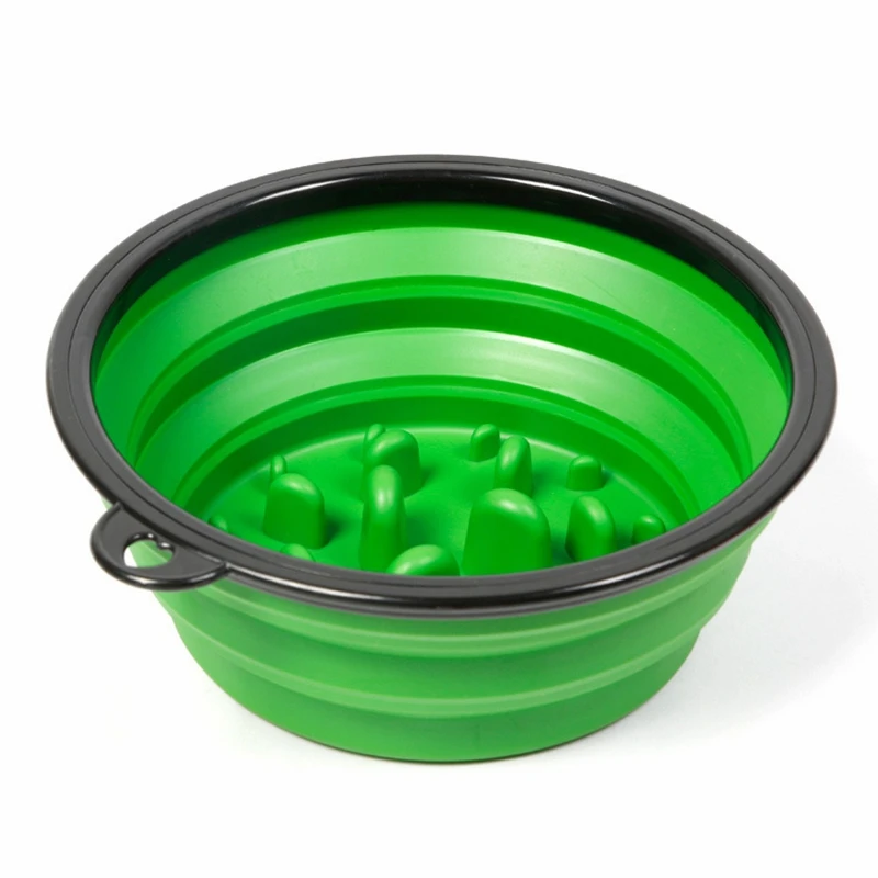 

Collapsible Dog slow Bowl Collapsible Dog Water Bowls Portable Pet Feeding Watering Dish for Cats Dogs Walking Traveling, Multi colors