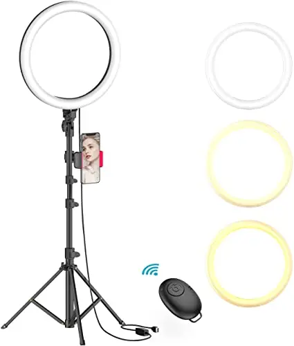 Tiktok 10 Inch Selfie Ring Light Stand With Tripod&Phone Holder for Live Stream/Makeup Led Camera Ringlight