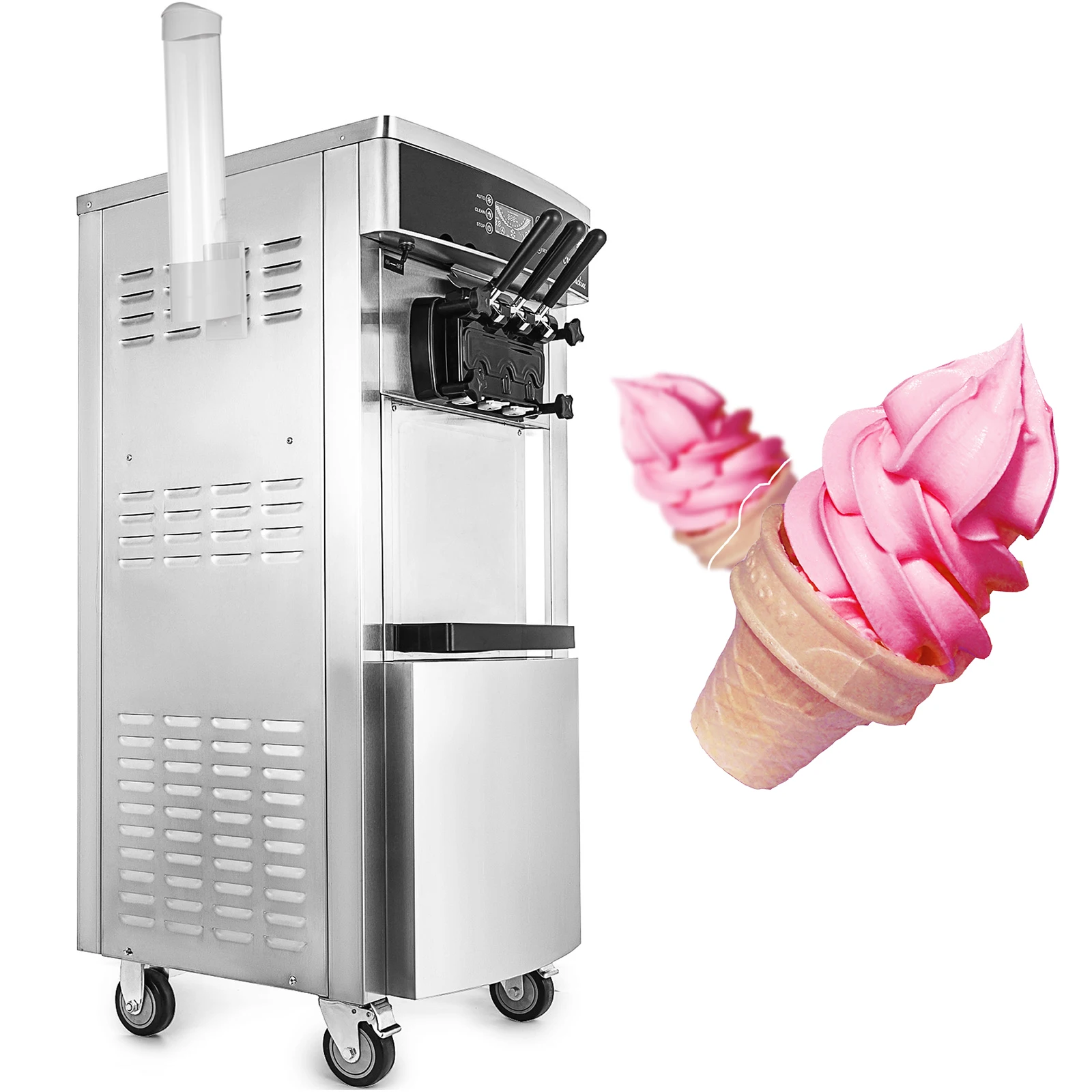 Three Flavor Soft Ice Cream Machine Soft Serve Ice Cream Making Machine