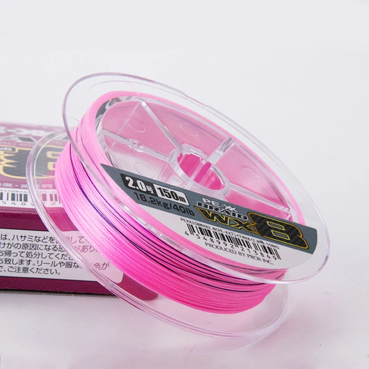 

Japan YGK in stock 150m 8 Strand Strong strength Saltwater Freshwater Multifilament PE Fishing Braided Line, Multi colors