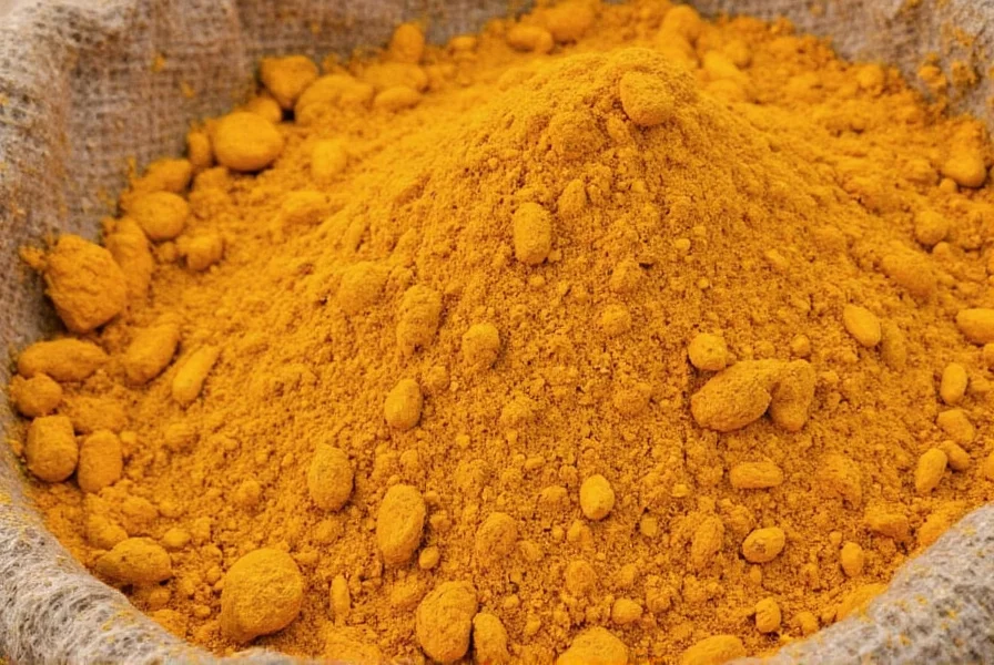 Close-up of fresh turmeric root showing proper selection characteristics