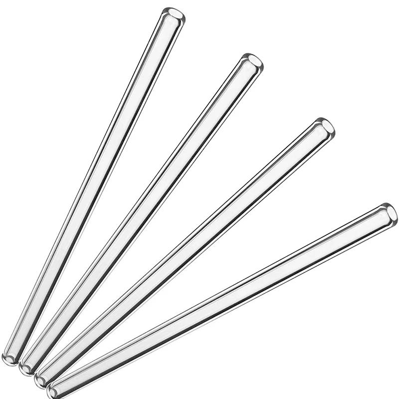 

Plain Transparent Reusable Straight Glass Drinking straw, Various colors