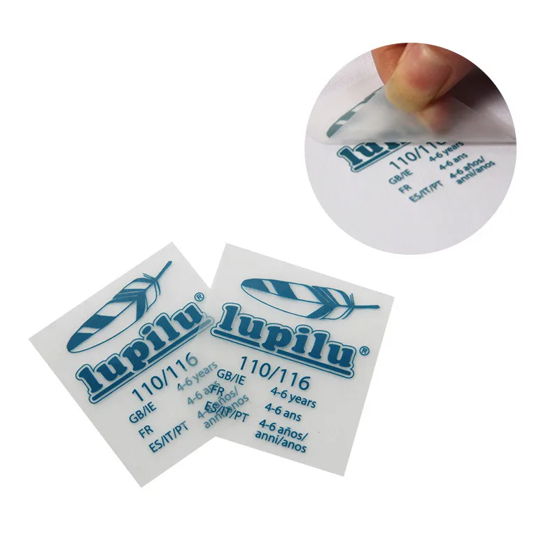 

heat transfer label Custom high quality iron on fabric clothes label clothing private tag wash care label printing, Custom color
