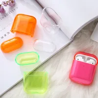 

Neon Color Plastic Silicone Soft TPU Transparent Clear AirPod 2 Case for Apple Airpods