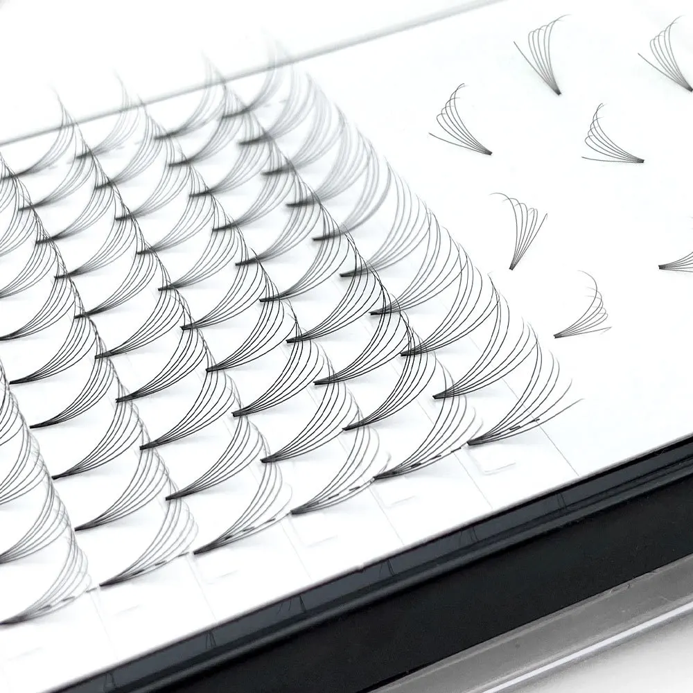 

oem new design 3d 4d 6d 8D 10d korea PBT fiber volume eyelash extension, Black