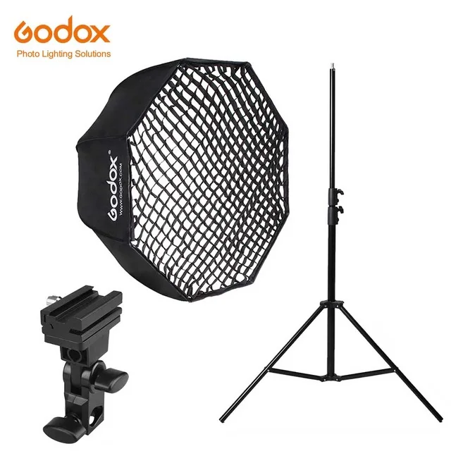 

Godox  Umbrella Octagonal Honeycomb Grid Softbox with 280cm Aluminum Light Stand,Holder Bracket Kit for Flash Speedlight