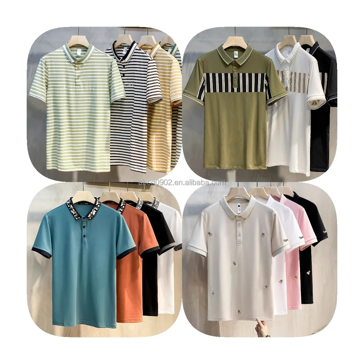 

Summer high quality men's fashion polo shirt with leisure golf lapel shirt