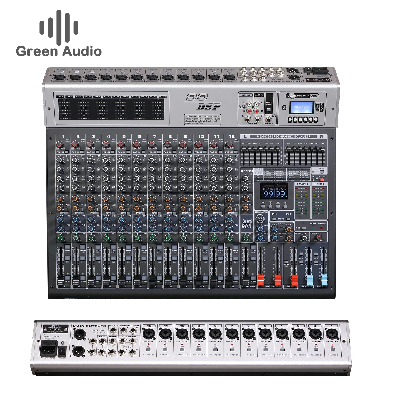 

GAX-GBA14 Professional Performance Mixer with USB Dual Effect MP3 Mixer Support OEM Mixer