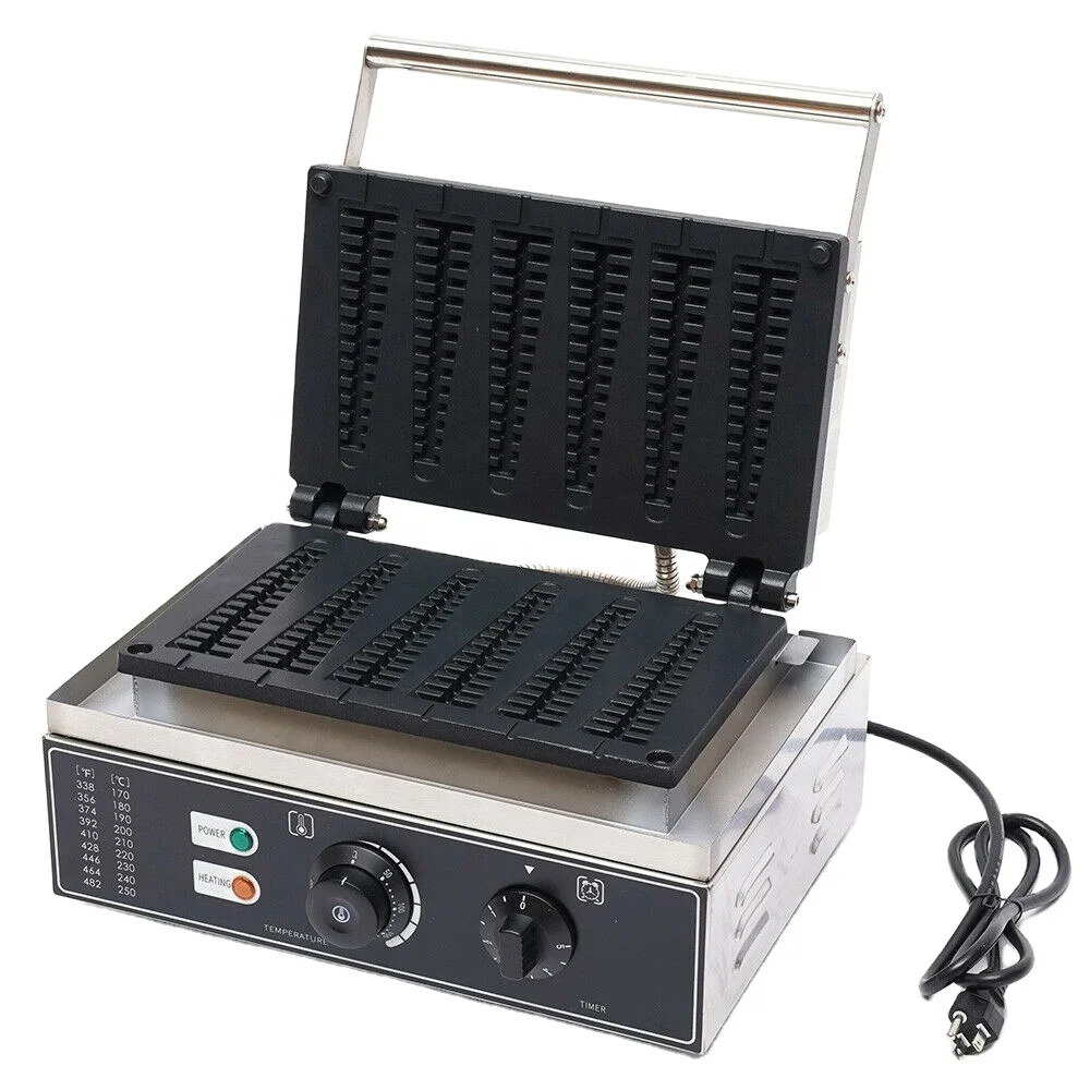 

RTS Electric Muffin Baker Machine Commercial 6 Stick Waffle Machine Non-Stick Waffle Maker Machine