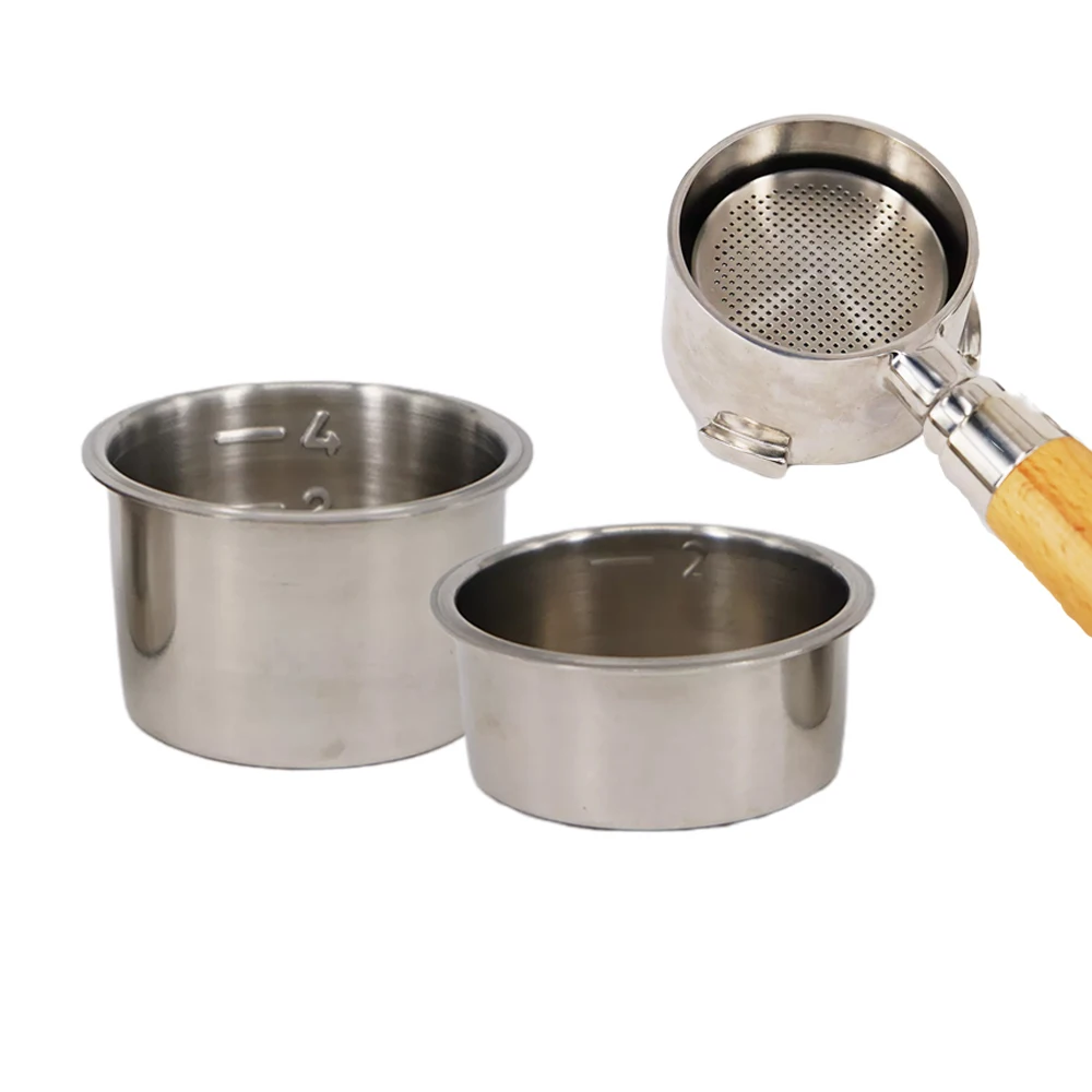 

Stainless Steel Single Layer 51mm High Pressure Breville Delonghi Krups Coffee Machine Filter Porous Accessories Double Cup