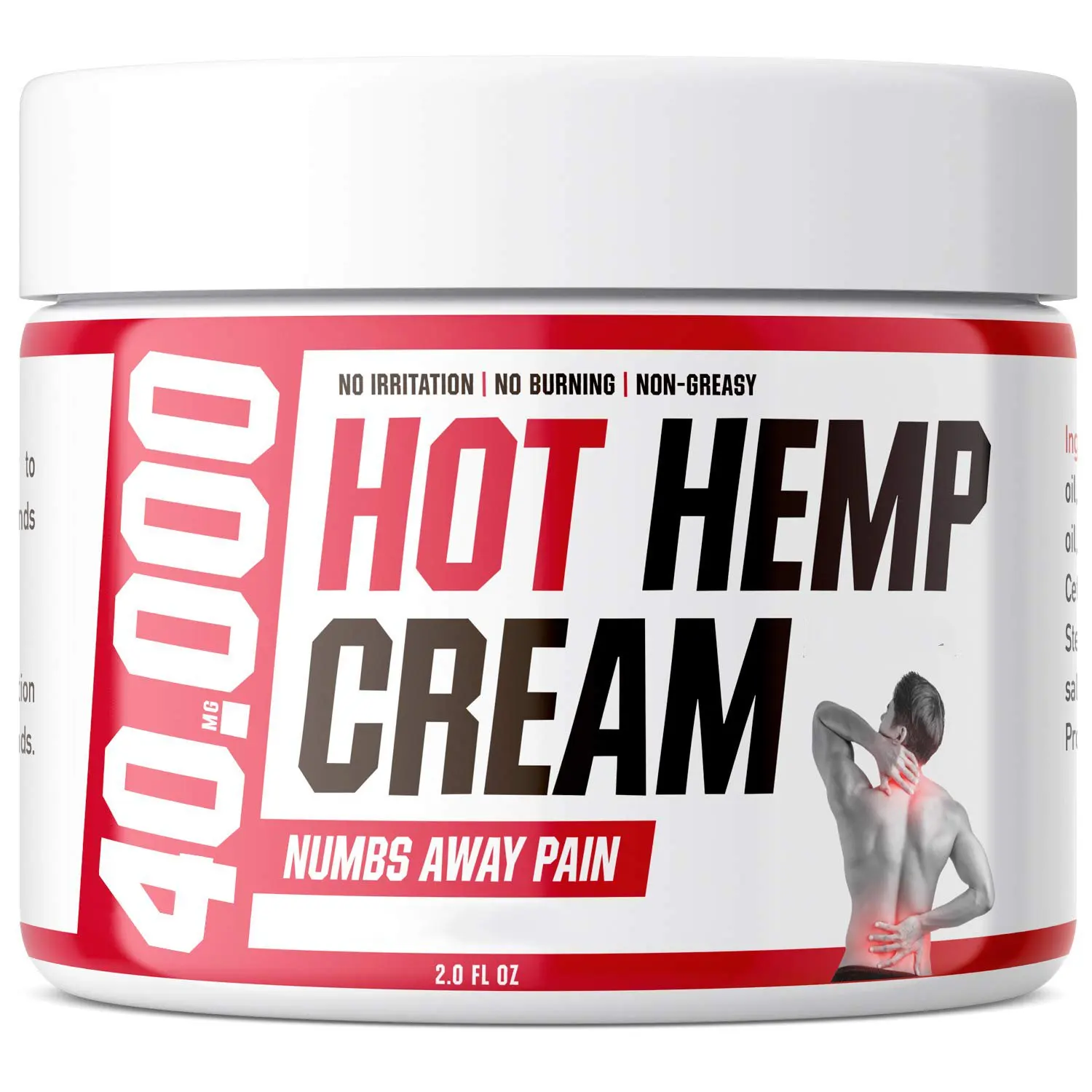 Private Label Hot Hemp Cream Anti Inflammation Neck Muscle Numb Away